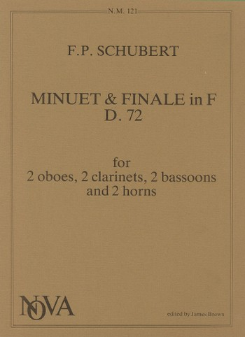 MINUET AND FINALE F MAJOR D72 FOR 2 OB/2CL/2BASSOONS AND 2 HORNS