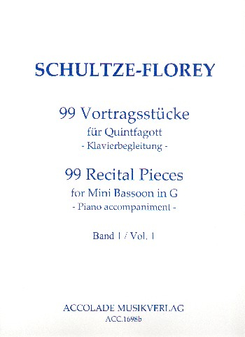 99 Vortragsstücke Band 1 (Nr.1-33) Für Quintfagott und Klavier