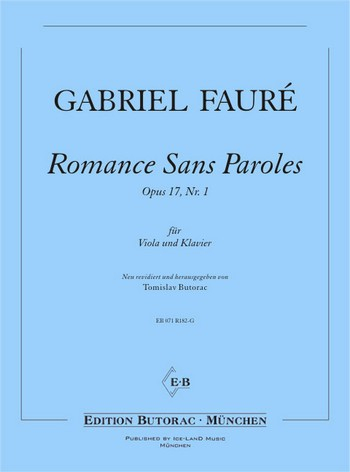Romance sans paroles op.17,1 für Viola und Klavier