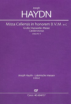 Große Mariazeller Messe C-Dur Hob.XXII:5 für Soli, gem Chor und Orchester