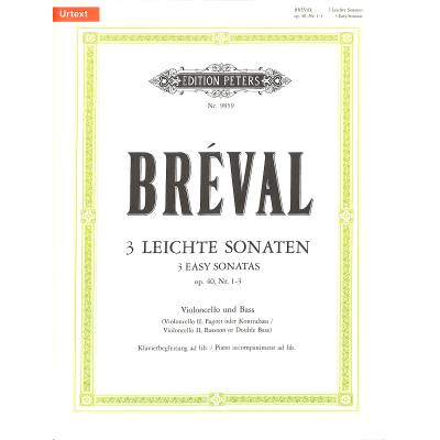 Klavierauszug und Stimme 3 leichte Sonaten op.40, 1-3