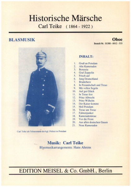 Historische Märsche für Blasorchester