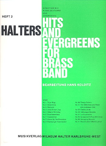Halters Hits and Evergreens Band 2 für Blasorchester
