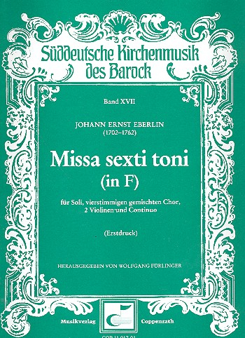 Missa sexti Toni F-Dur : für Soli,
