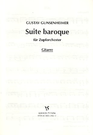 Suite Baroque für Zupforchester Gitarre