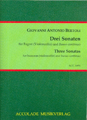 3 Sonaten für Fagott (Violoncello) und Bc