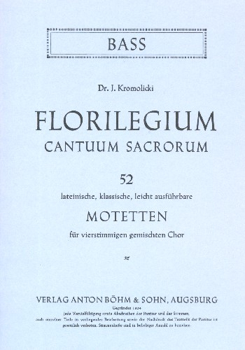 Florilegium cantuum sacrorum - 52 lateinische Motetten für gem Chor