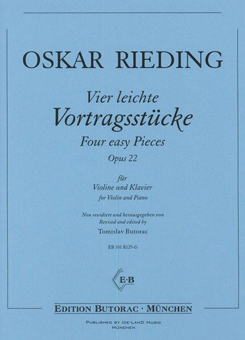 4 leichte Vortragsstücke op.22 für Violine und Klavier