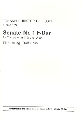 Sonate F-Dur Nr.1 für Trompete (in C/B) und Orgel