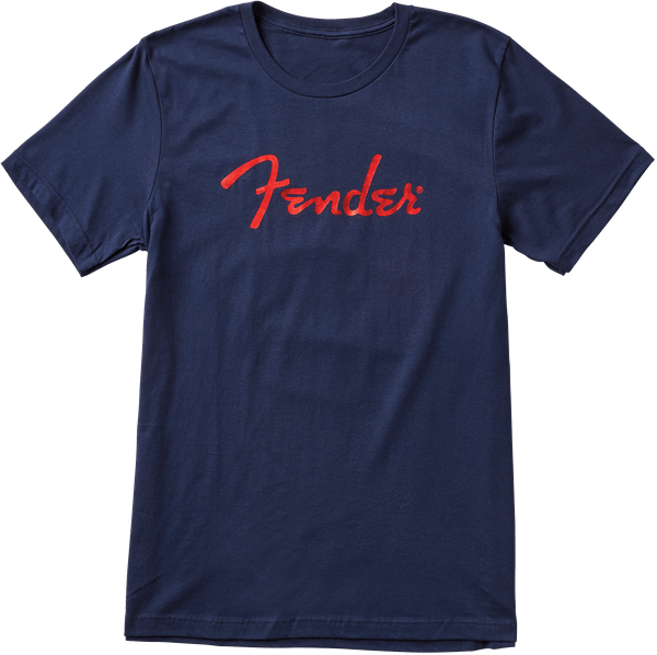 T-Shirt Fender T-Shirt Foil Logo Blue S
