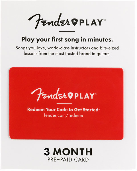 Prepaid Karte Fender Play Onlineunterricht 3 Monate