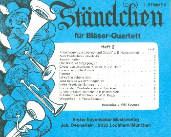 Ständchen Band 2 für 4-stimmiges Blechbläser-Ensemble