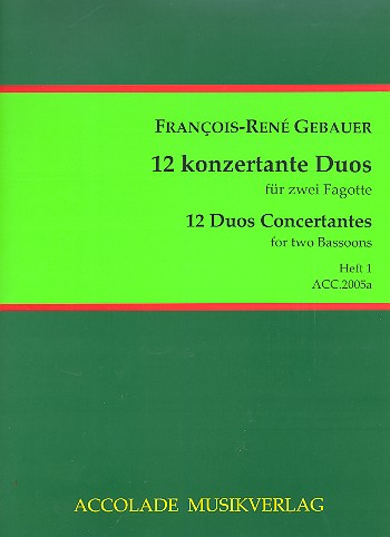 12 duos concertants op.44 Band 1 (Nr.1-3) für 2 Fagotte