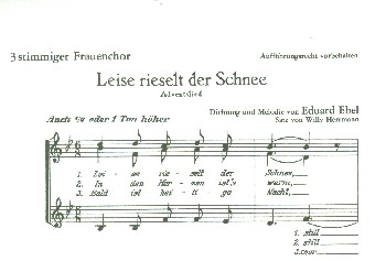 Leise rieselt der Schnee für Frauenchor a cappella