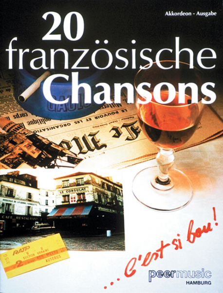 Spielbuch für Akkordeon 20 französische Chansons