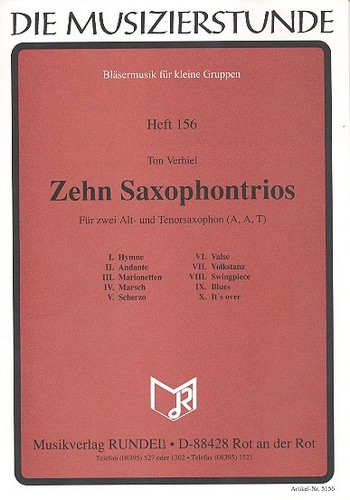 10 Saxophontrios für 3 Saxophone (AAT)