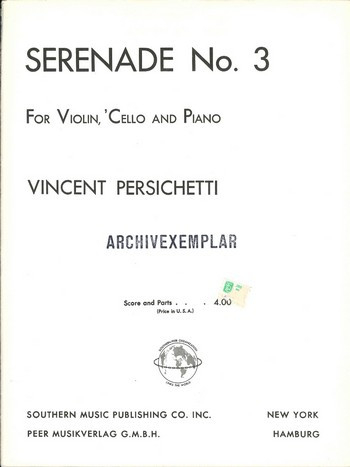Serenade Nr.3 für Violine, Violoncello und Klavier