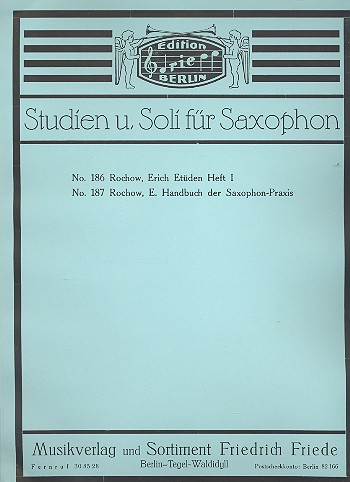 Etüden Band 1 für Saxophon
