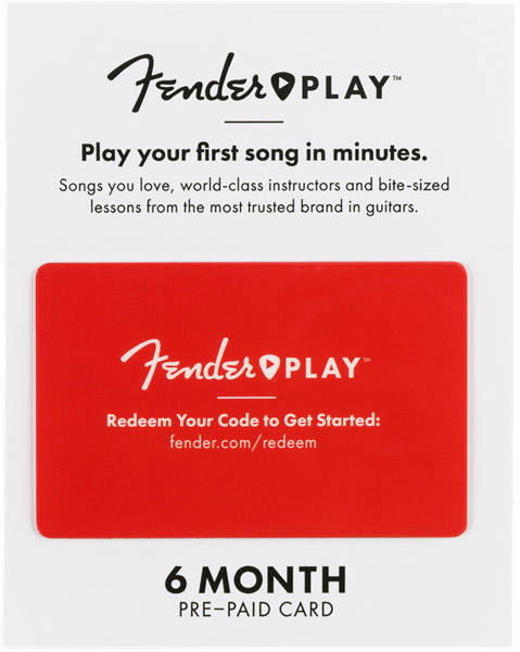 Prepaid Karte Fender Play Onlineunterricht 6 Monate
