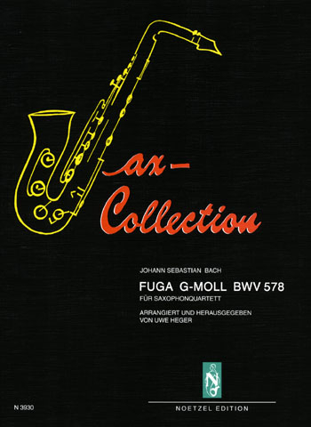 Fuga g-Moll BWV578 für Saxophon- quartett (SATB), Partitur+Stimmen
