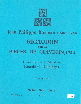 Rigaudon from Pieces de Clavecin for 4 horns