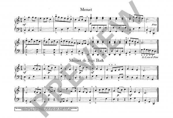 Spielbuch für Klavier Notenbuch für Wolfgang