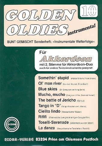 Golden Oldies Band 10 für Akkordeon solo, duo oder andere Tasteninstrumente