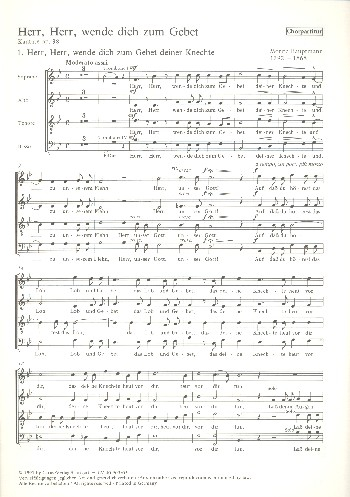 Herr Herr wende dich zum Gebet für Soli, gem Chor, 4 Posaunen und Orgel