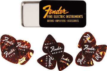 Plektrenpack Fender Fine Electric Pick Tin