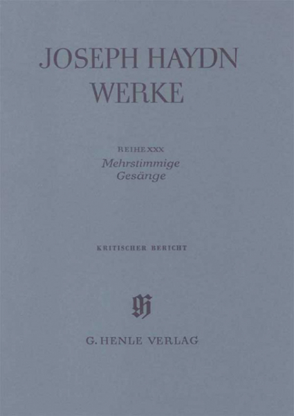 Joseph Haydn Werke Reihe 30 Mehrstimmige Gesänge