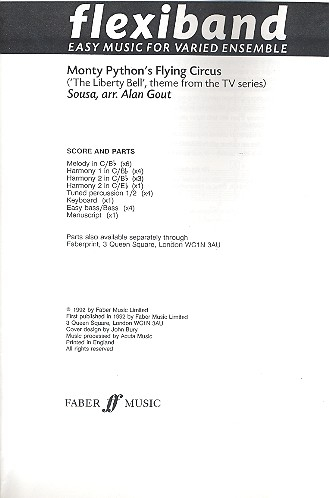 Monty Python's flying Circus for varied ensemble