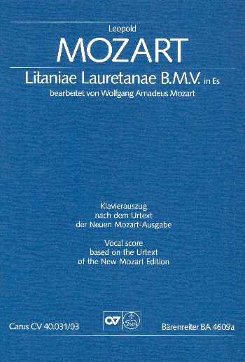 Litaniae Lauretanae Es-Dur B.M.V. für Soli, gem Chor und Orchester