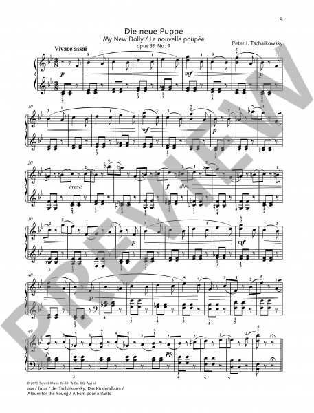 Sammelband für Klavier Leichte Klaviermusik der Romantik