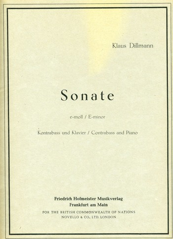 Sonate e-Moll für Kontrabaß und Klavier