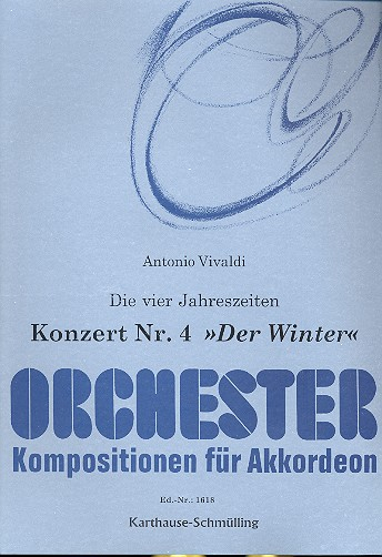 Der Winter Konzert f-Moll Nr.4 RV297 aus Die vier Jahreszeiten für Akkordeon-