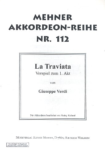 Vorspiel zum 1. Akt aus La Traviata für Akkordeon
