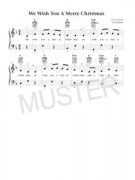 Weihnachtsliederbuch für Klavier Merry Christmas