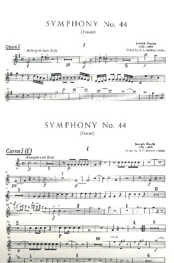 Sinfonie e-Moll Nr.44 Hob.I:44 für Orchester