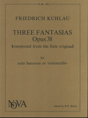 3 fantasias op.38 transposed from the flute original for