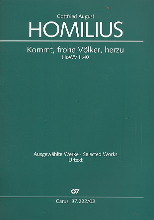 Kommt frohe Völker herzu HoWVII.40 für Soli, gem Chor und Orchester