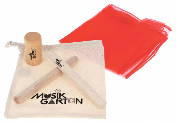 Musikgarten Instrumentensäckchen mit rotem Tuch