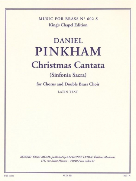 Christmas cantata for mixed chorus and double brass choir,