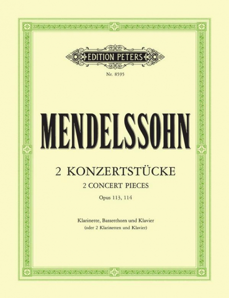 2 Konzertstücke op.113 und op.114 für Klarinette, Bassetthorn (Klarinette) und Klavier