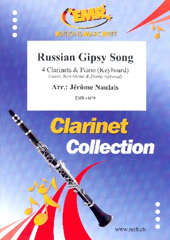 Russian Gipsy Song for 4 clarinets and piano (keyboard) (rhythm group ad lib)