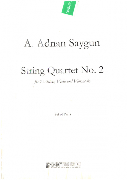 String Quartet no.2 op.35 for 2 violins, viola and violoncello