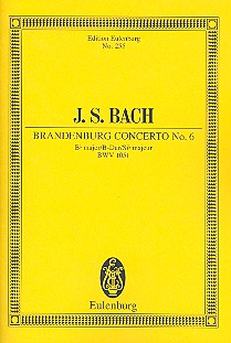 Studienpartitur Brandenburgisches Konzert &amp; B-Dur BWV 1051