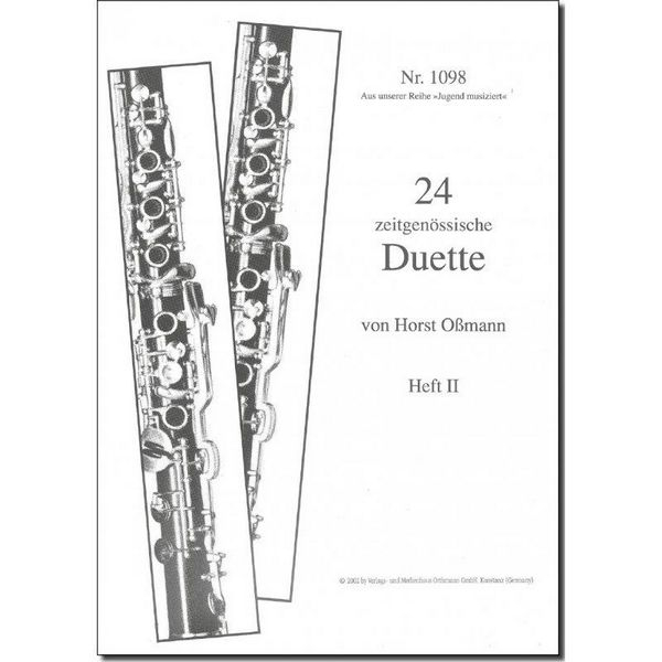 24 zeitgenössische Duette Band 2 für 2 Klarinetten