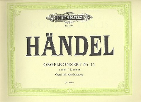 Konzert Nr.15 d-Moll für Orgel und Orchester für Orgel und Klavier