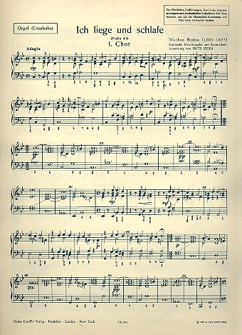 Ich liege und schlafe für gem Chor und Orchester