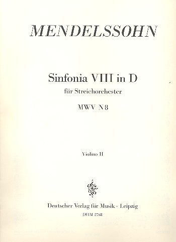 Sinfonia D-Dur Nr.8 für Streichorchester